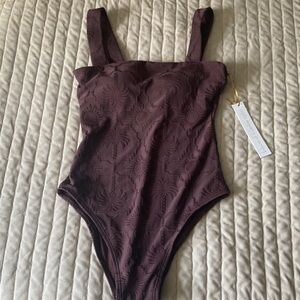 House of Harlow 1960 Textured One-Piece Swimsuit